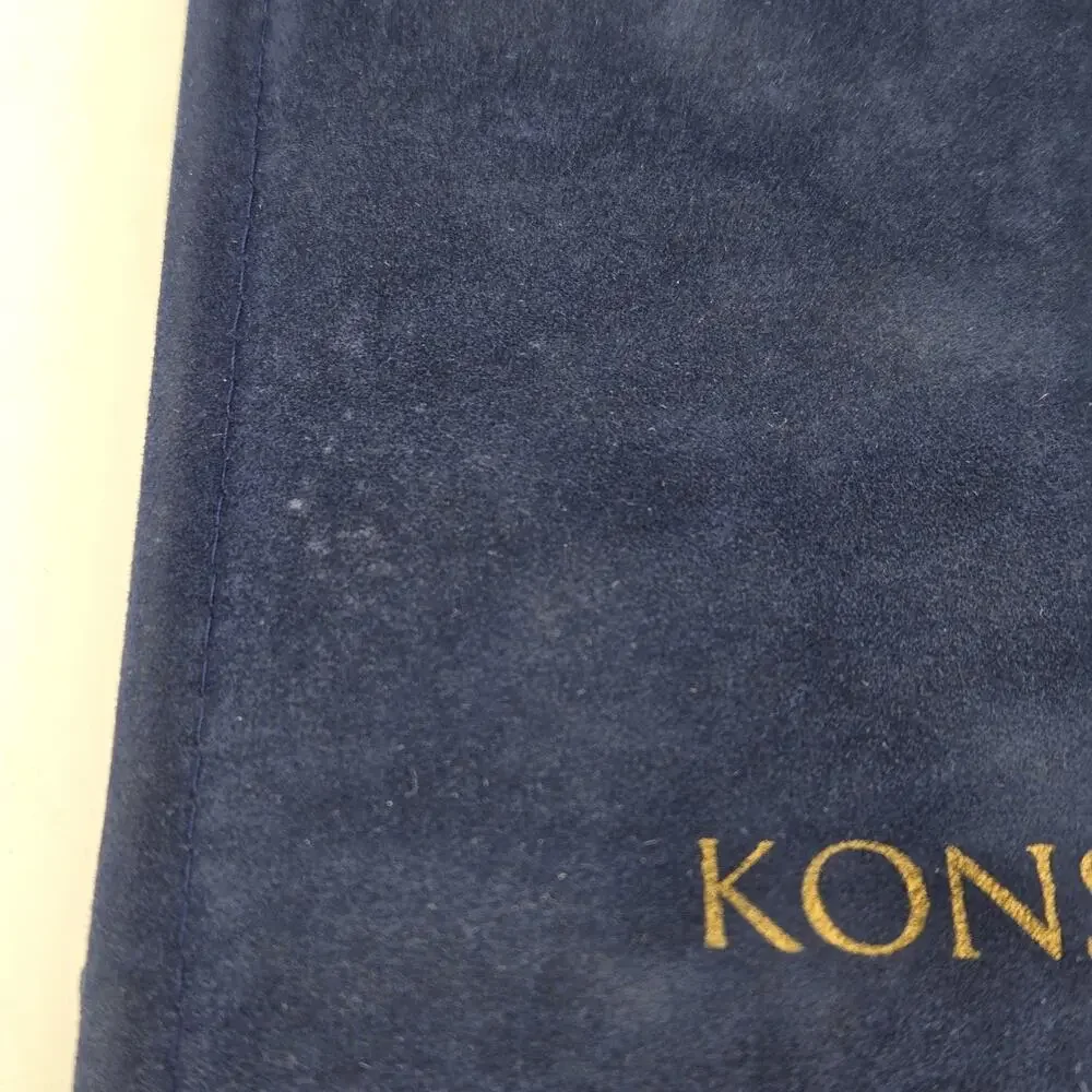 Konstantino Jewelry Pouch Dust Bag Lot of 4 Suede Envelope Case Blue